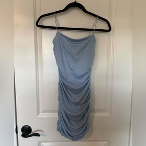 Formal Baby Blue Bodycon Mini Dress